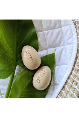 WOODEN EGG SHAKER PAIR
