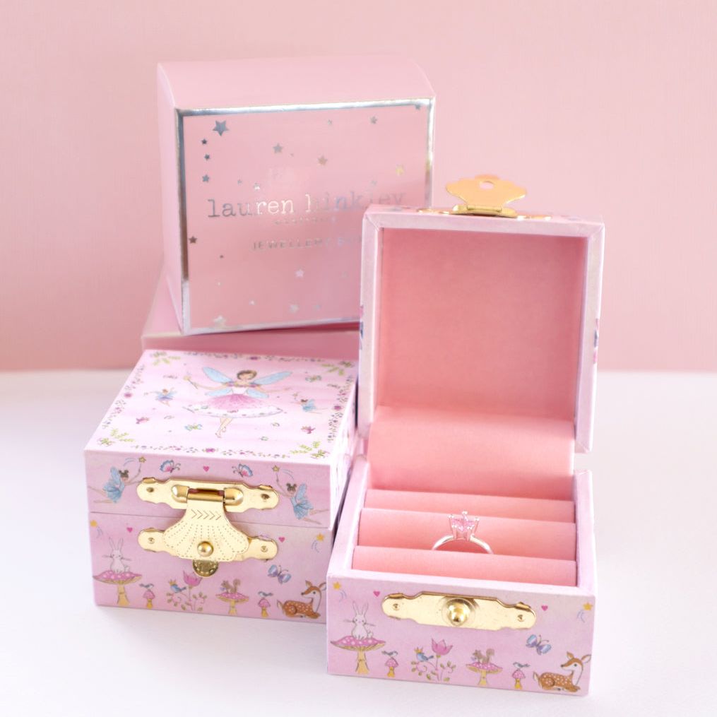 Pink Crystal Butterfly Earrings - Fairy Box