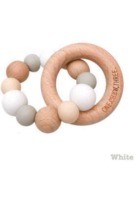 Naturals and Beech Teether - White