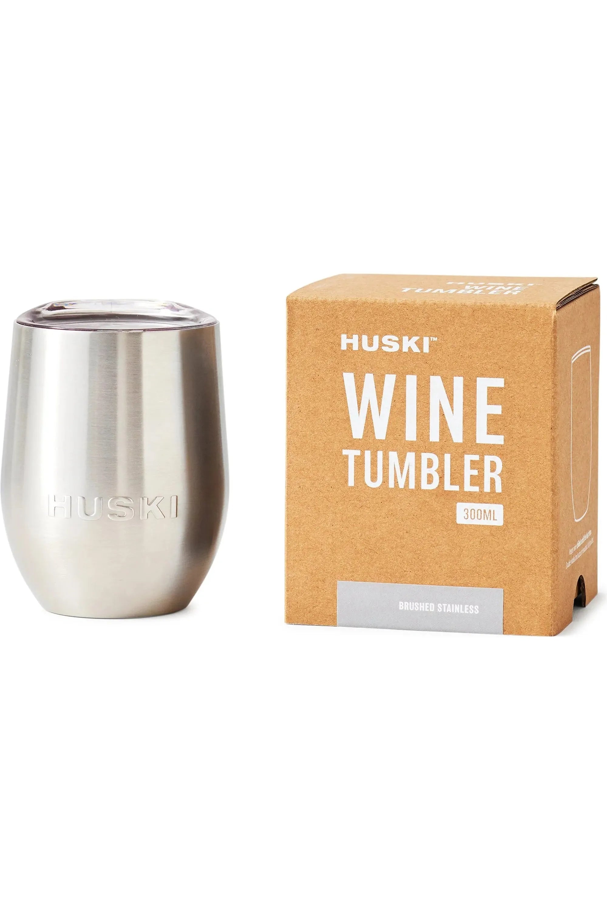 HUSKI Wine Tumbler - Brushed Silver
