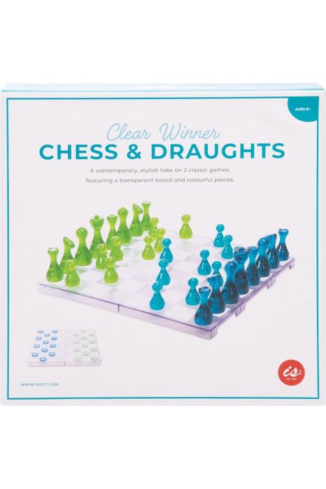 Clear Winner - 2 in 1 Chess & Checkers