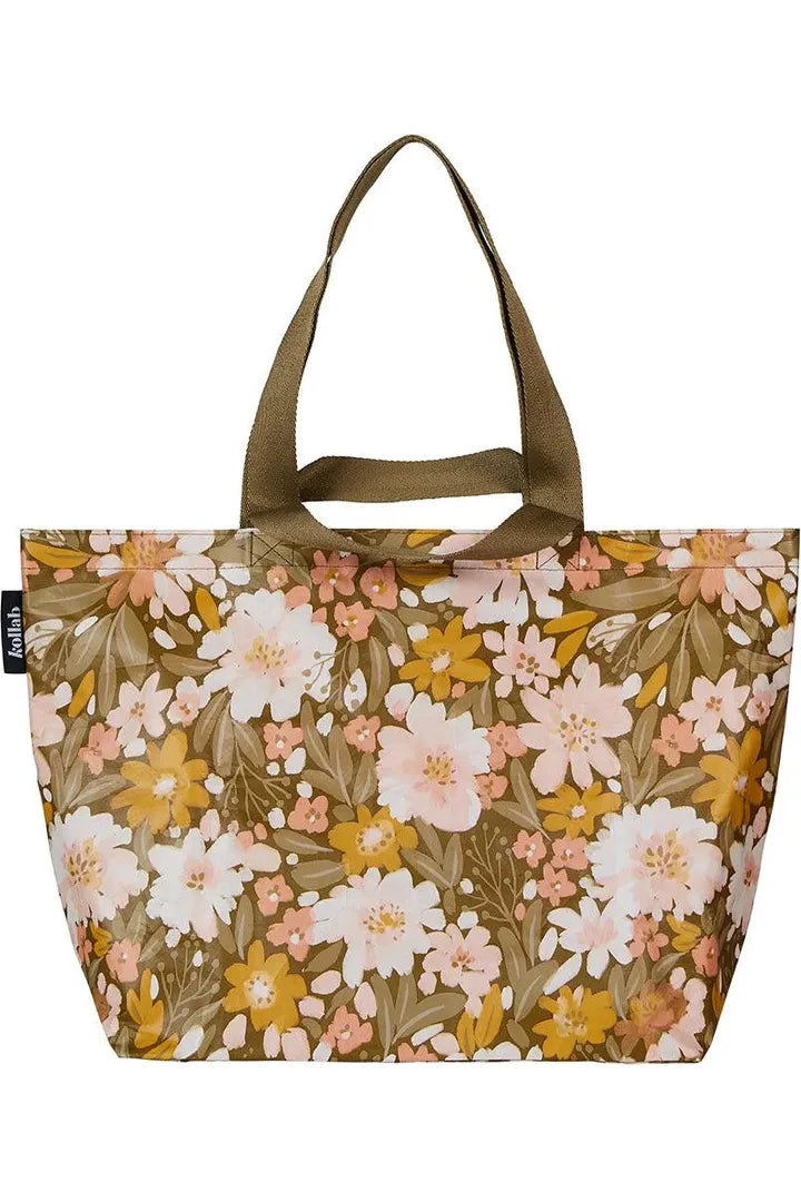 Kollab Shopper Tote - Khaki Floral