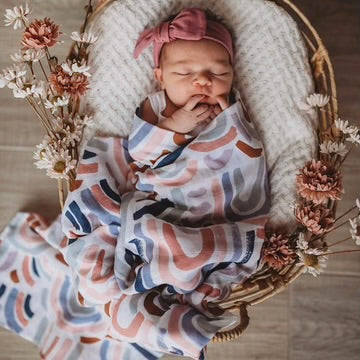 Rainbow Organic Muslin Wrap