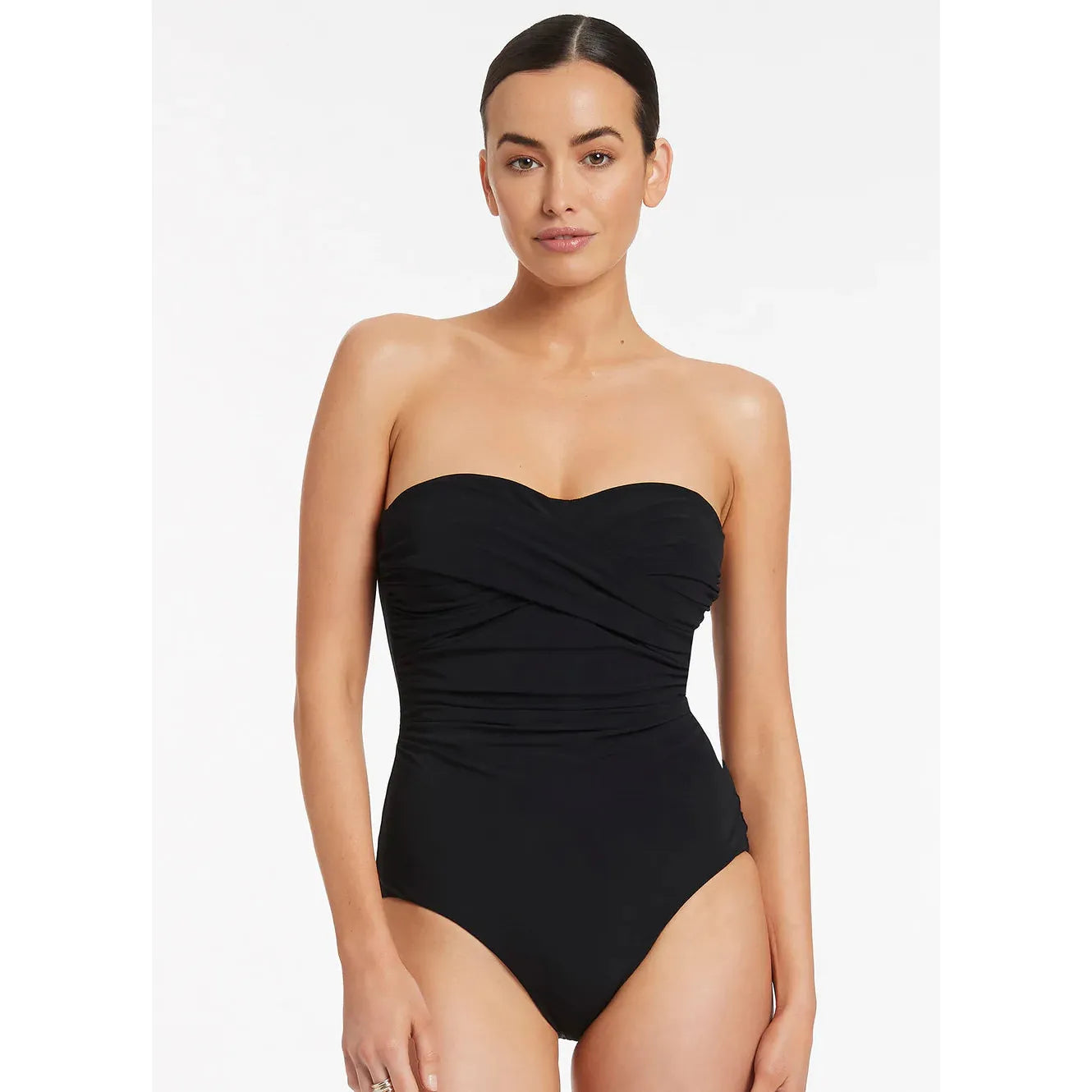 D-DD TWIST FRONT 1PCE - BLACK