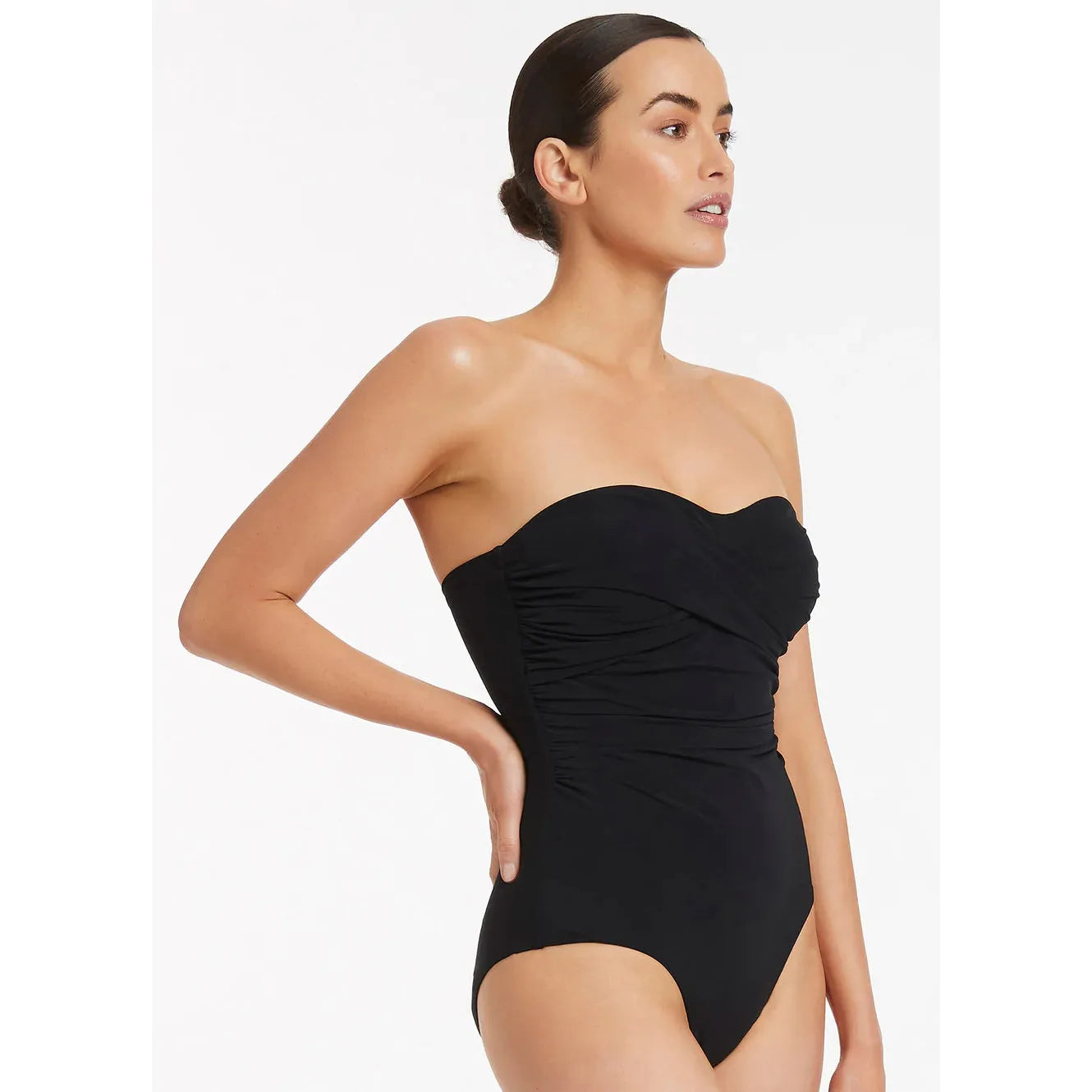 D-DD TWIST FRONT 1PCE - BLACK