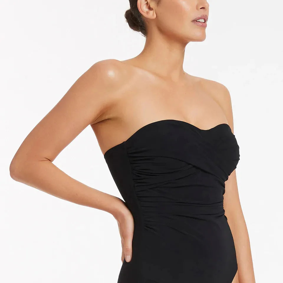 D-DD TWIST FRONT 1PCE - BLACK