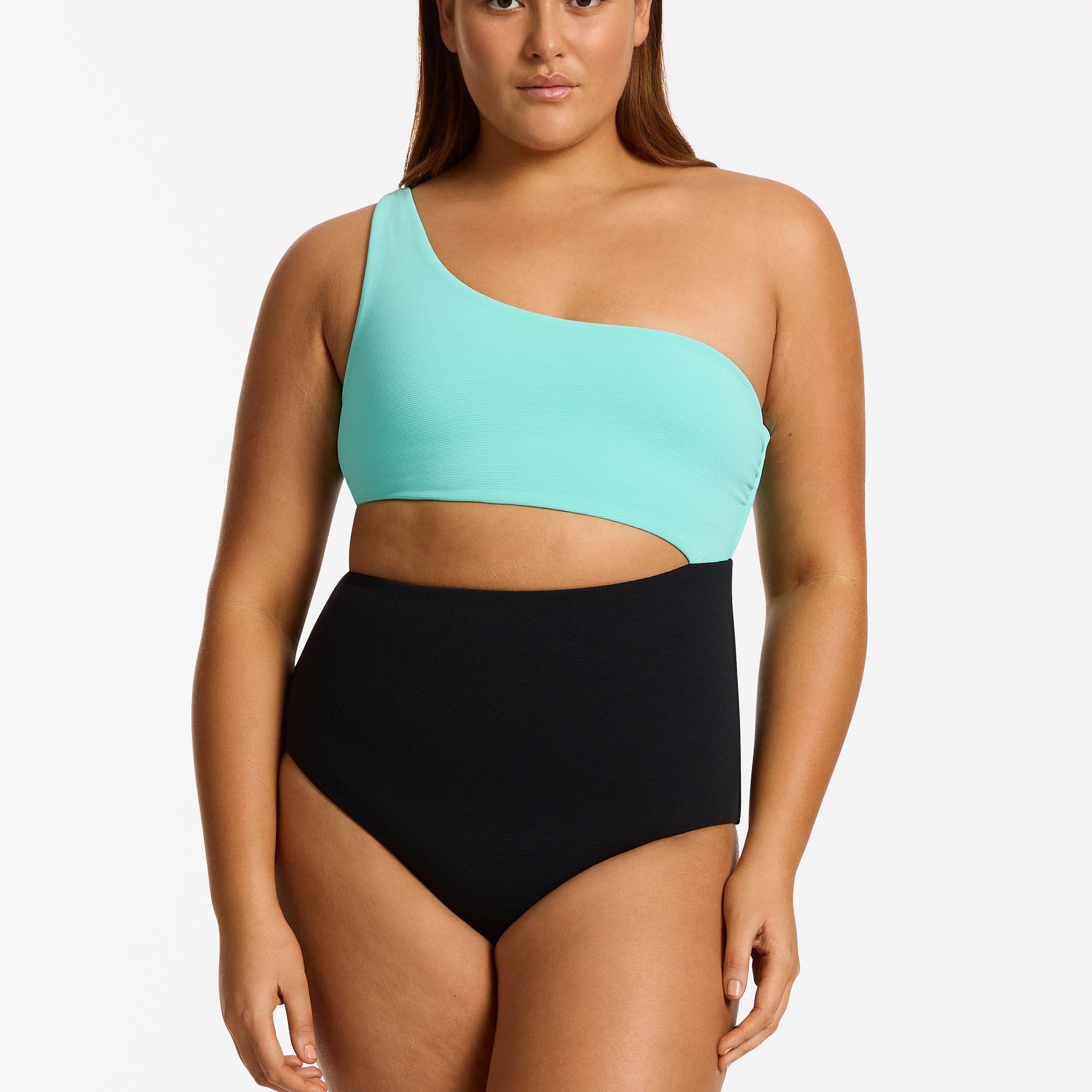 ONE SHOULDER 1PCE - BLACK/DOLCE
