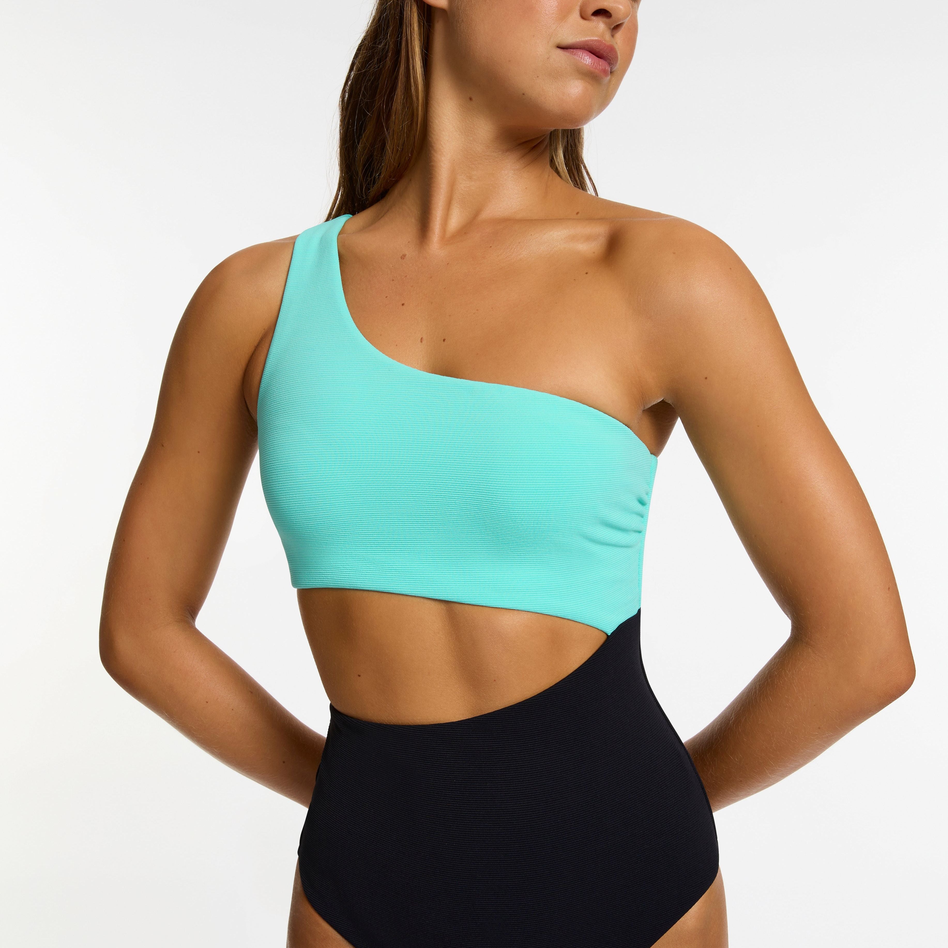 ONE SHOULDER 1PCE - BLACK/DOLCE