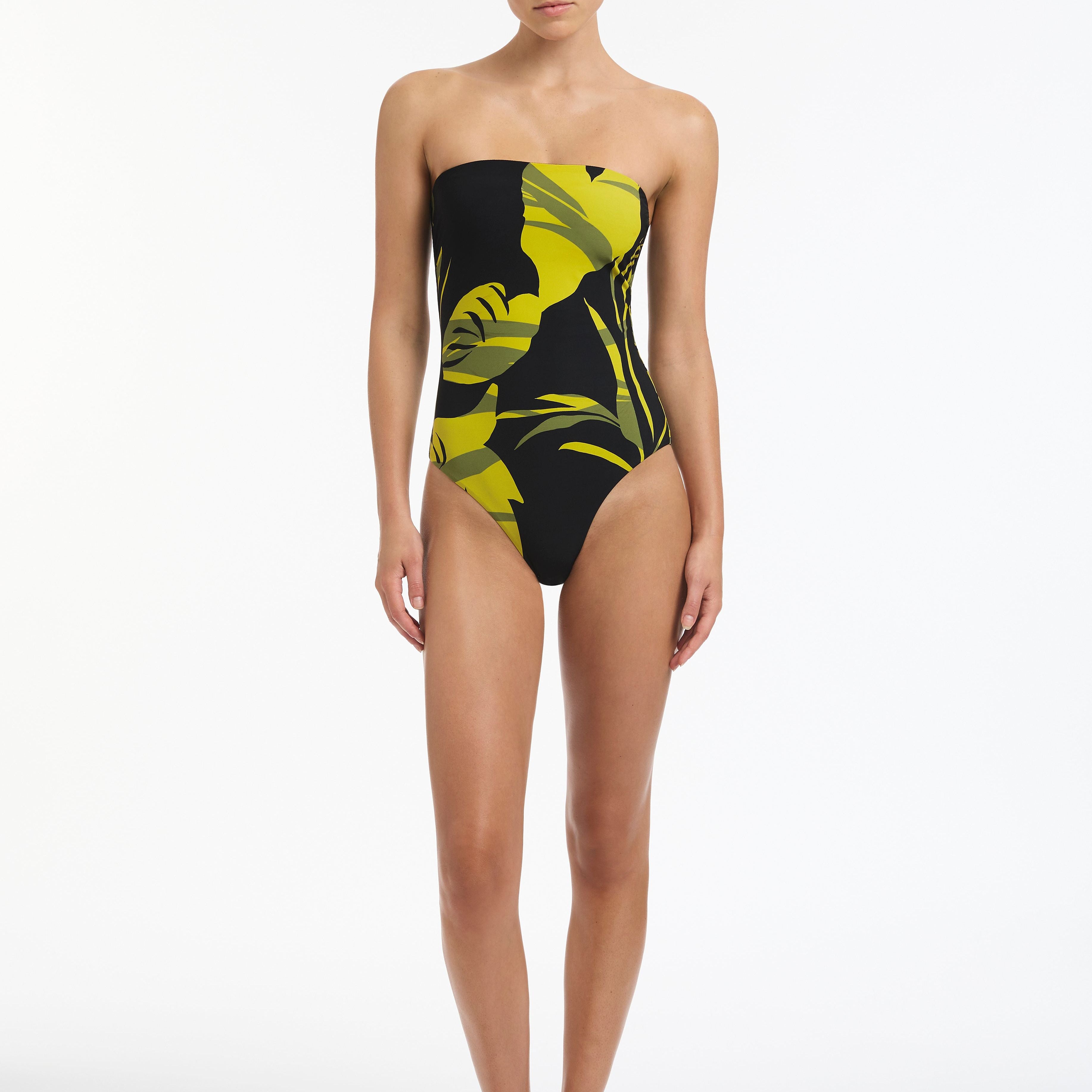SHADOW PALM MINIMAL BANDEAU 1Pce BLACK