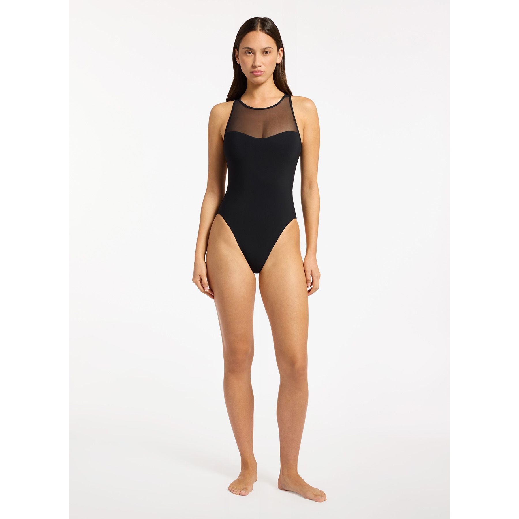 JETSET LURE HIGH NECK 1PCE - BLACK