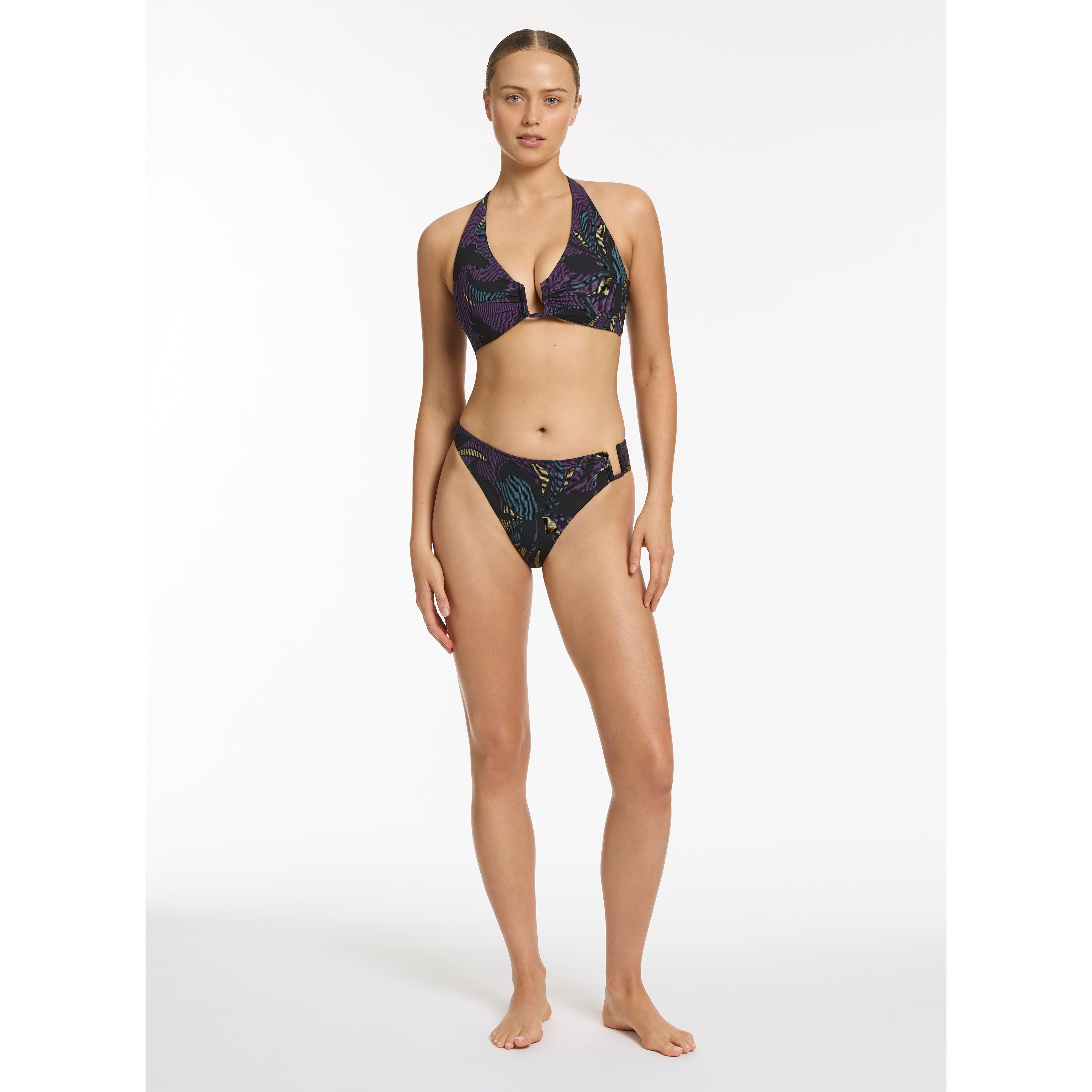 HIGH LEG BIKINI PANT - AMETHYST