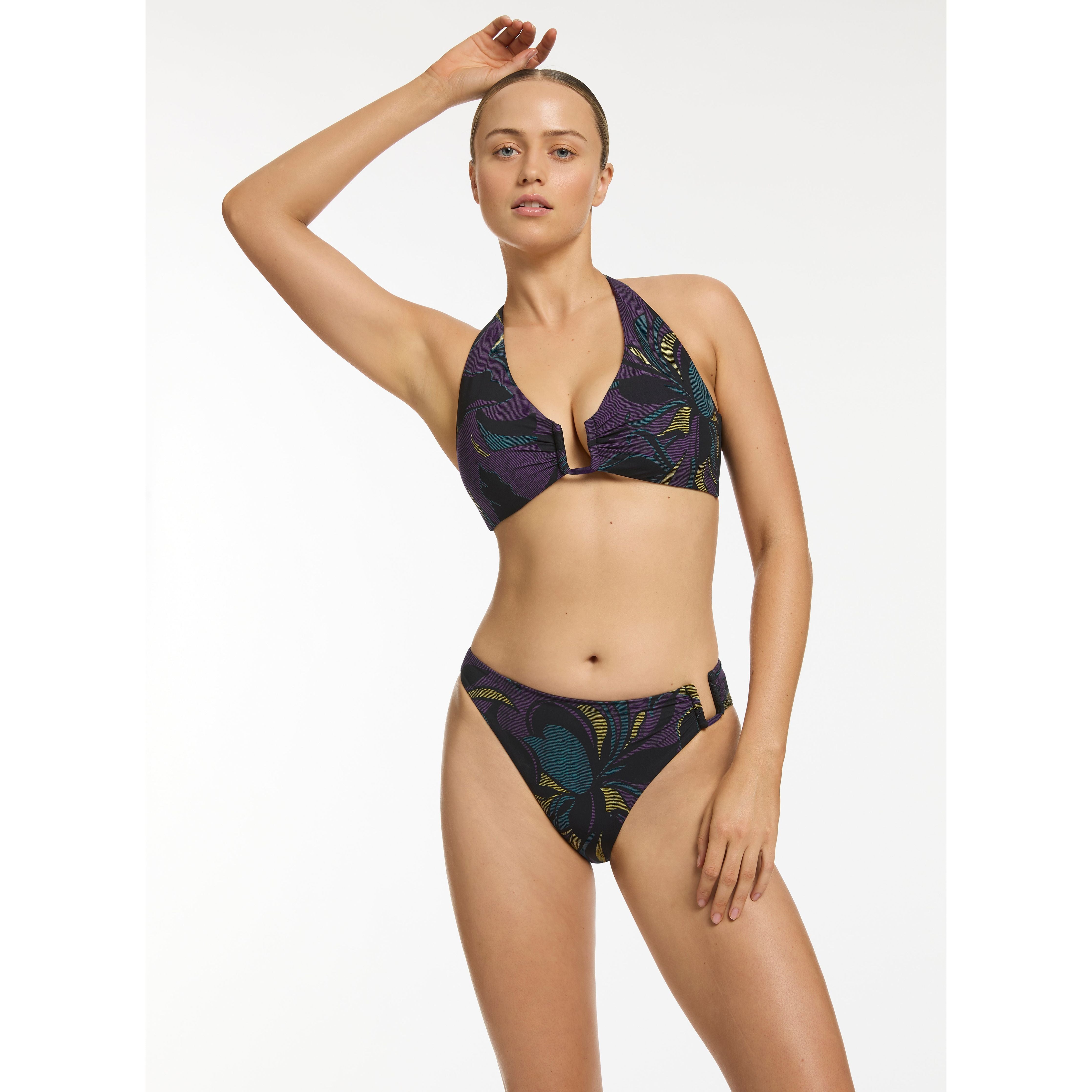 HIGH LEG BIKINI PANT - AMETHYST