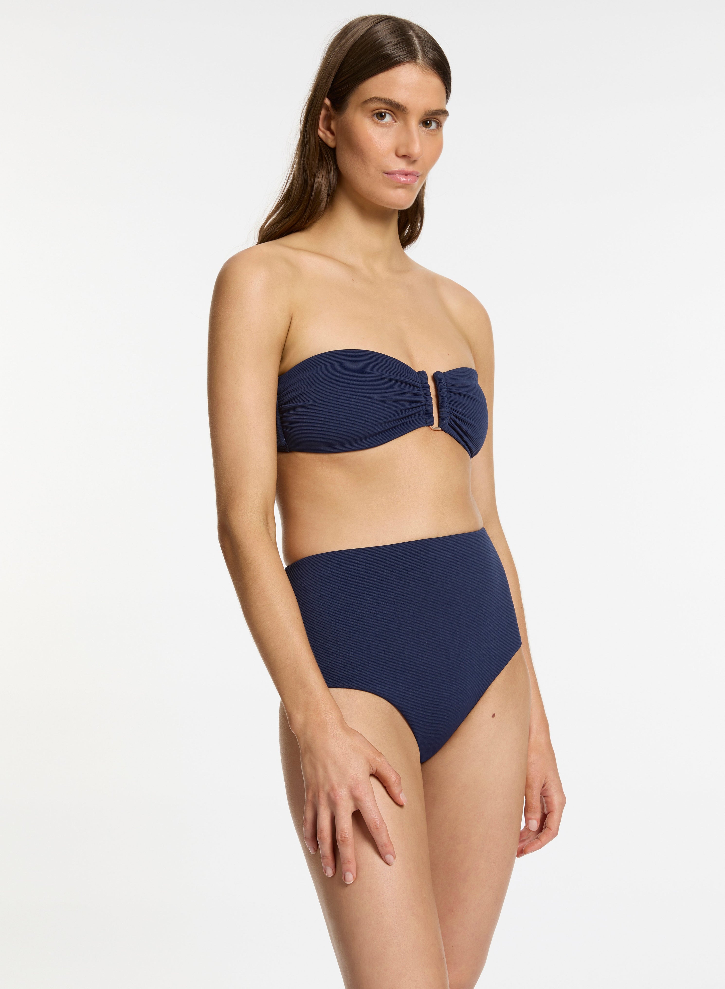 ISLA RIB U/TRIM BANDEAU TOP - INK