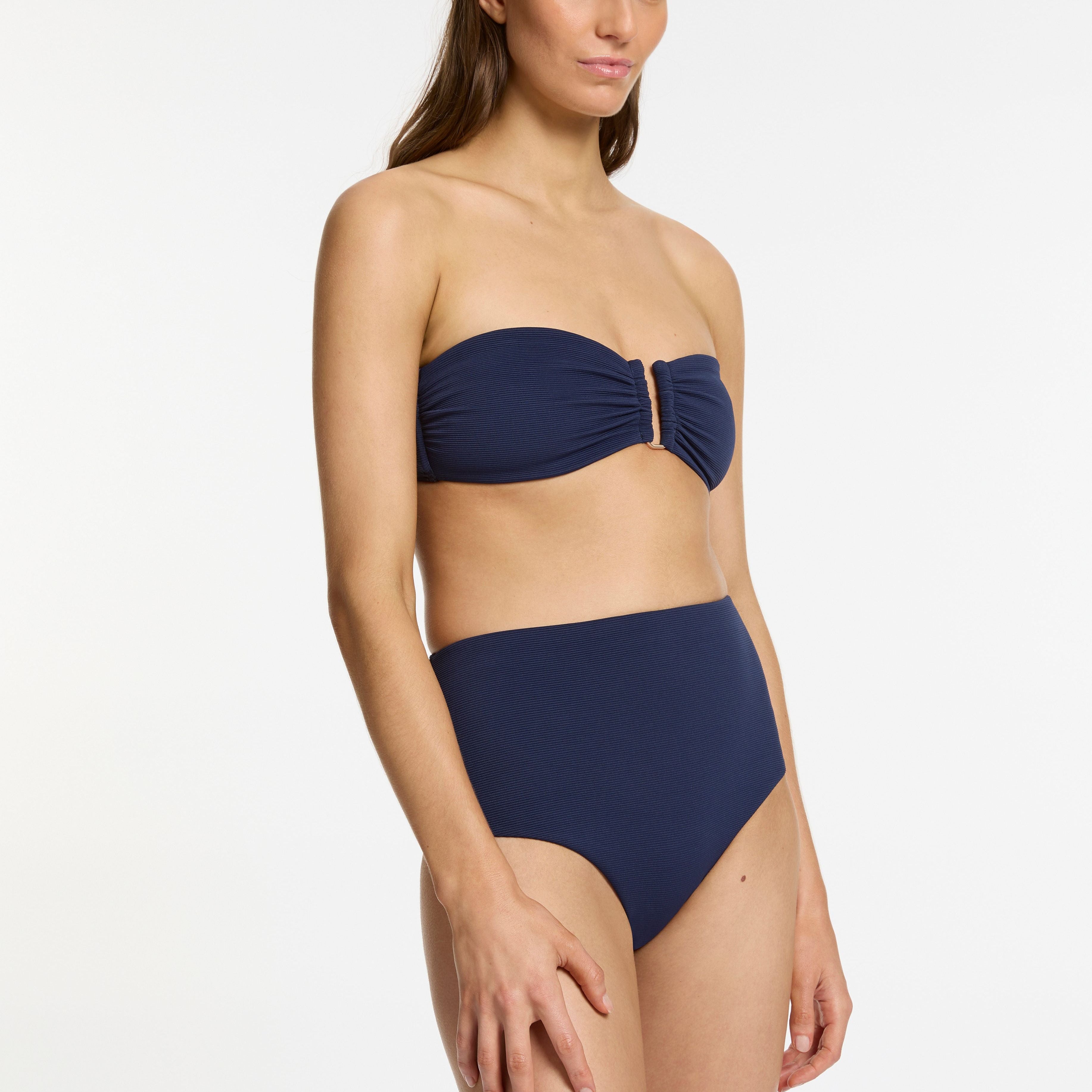 ISLA RIB U/TRIM BANDEAU TOP - INK
