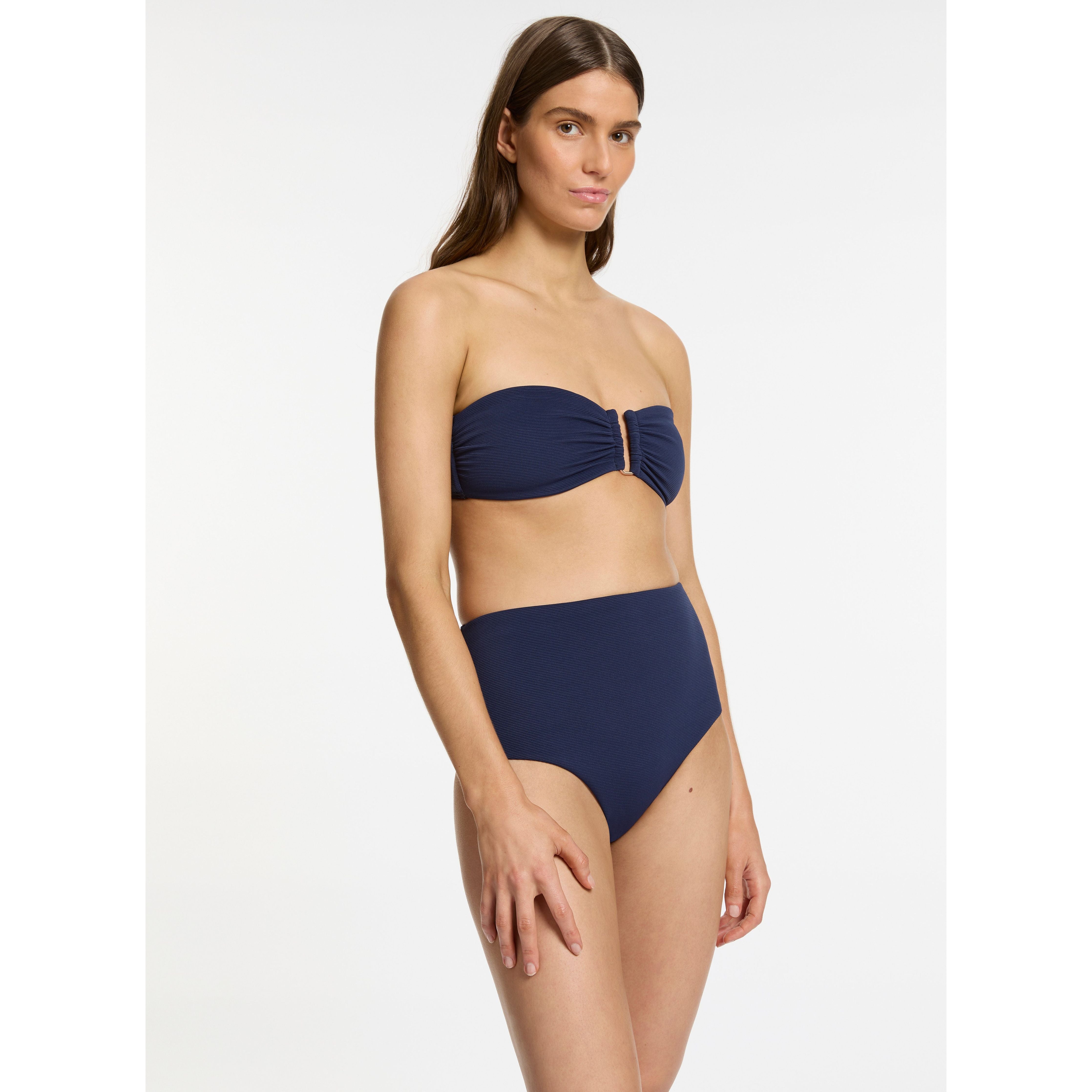 ISLA RIB U/TRIM BANDEAU TOP - INK