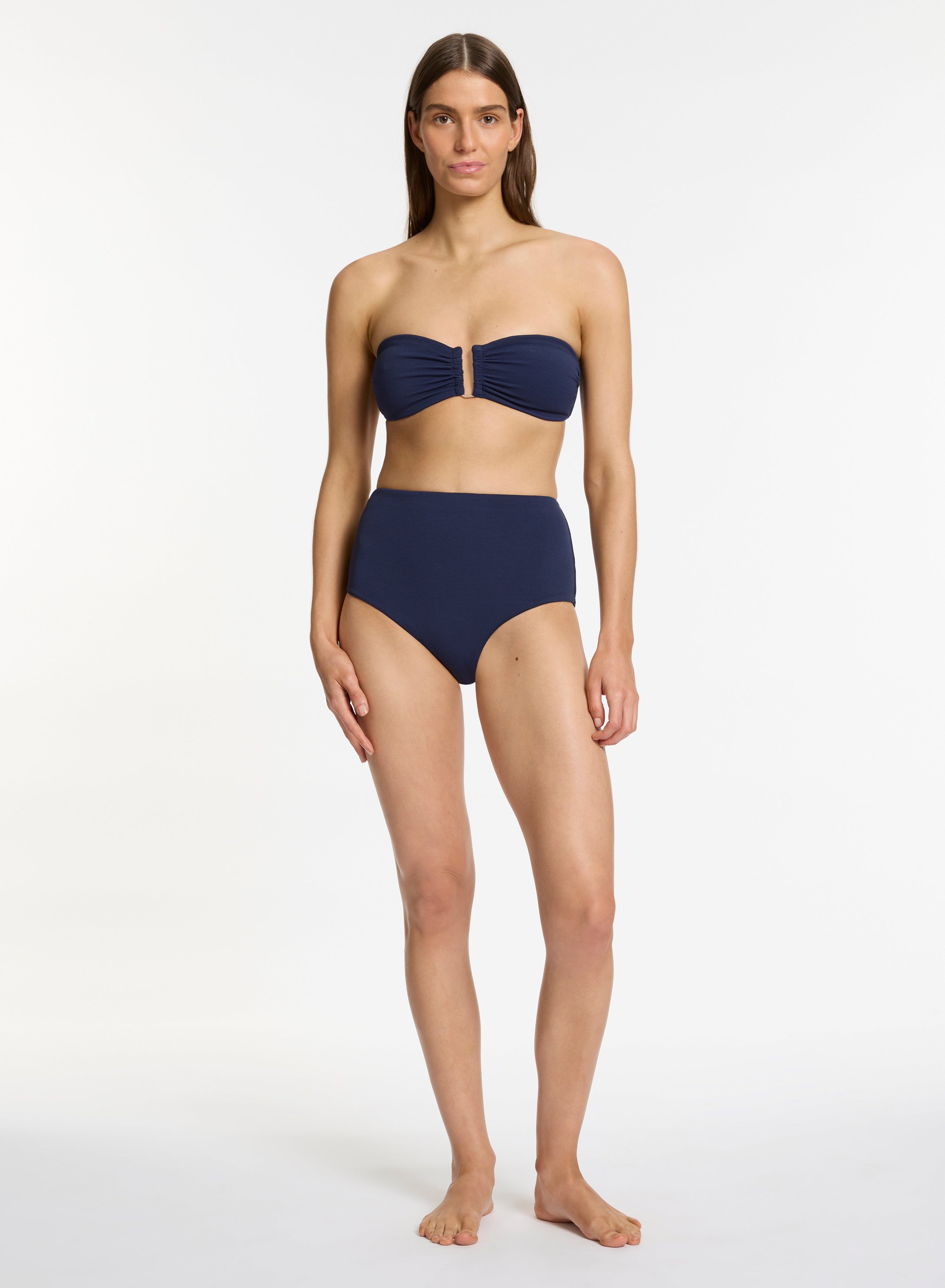 ISLA RIB U/TRIM BANDEAU TOP - INK