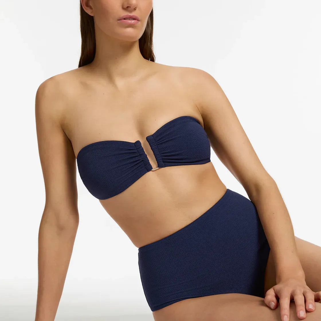 ISLA RIB HIGH WAIST PANT - INK