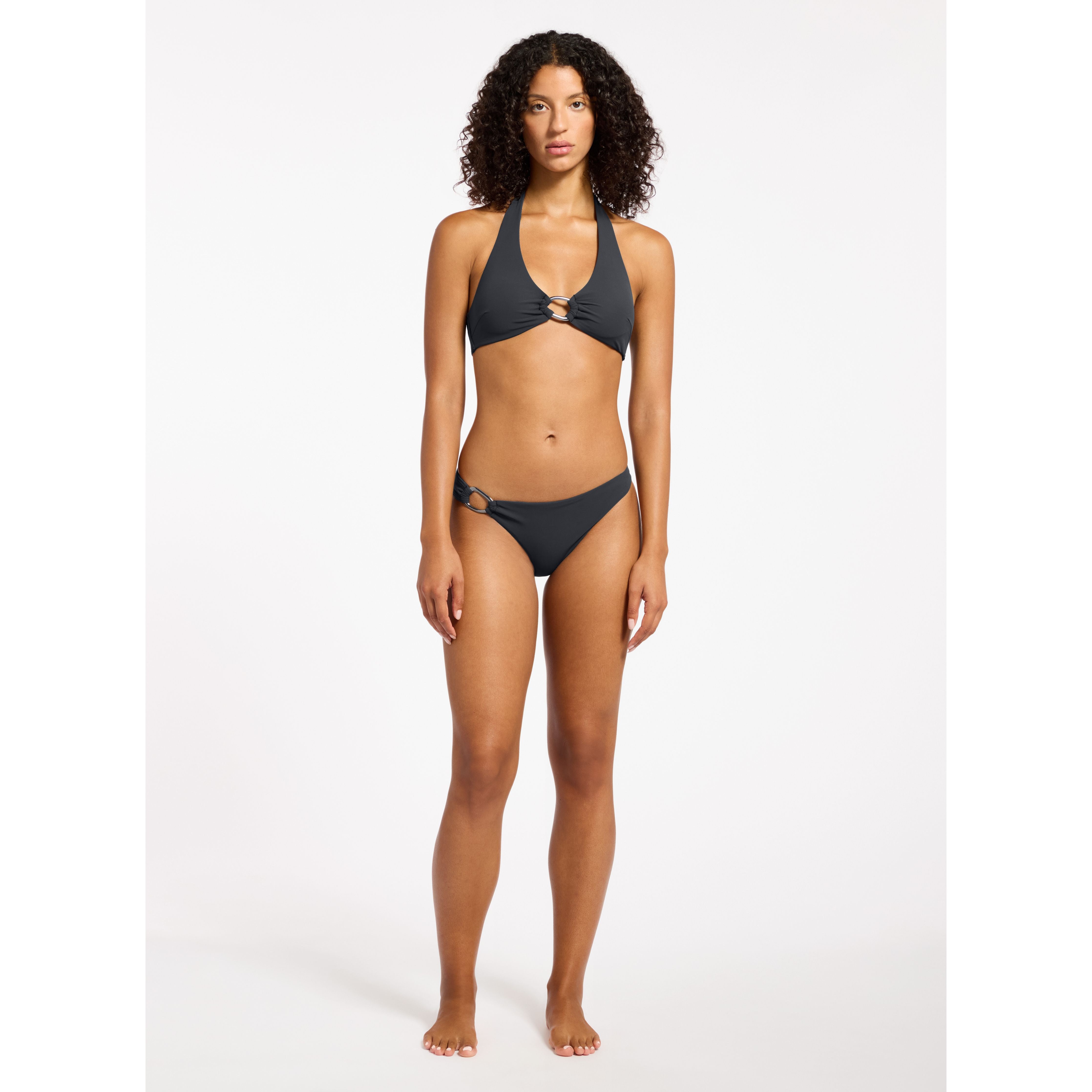 LIEN HIPSTER TRIM SIDE PANT - CHARCOAL