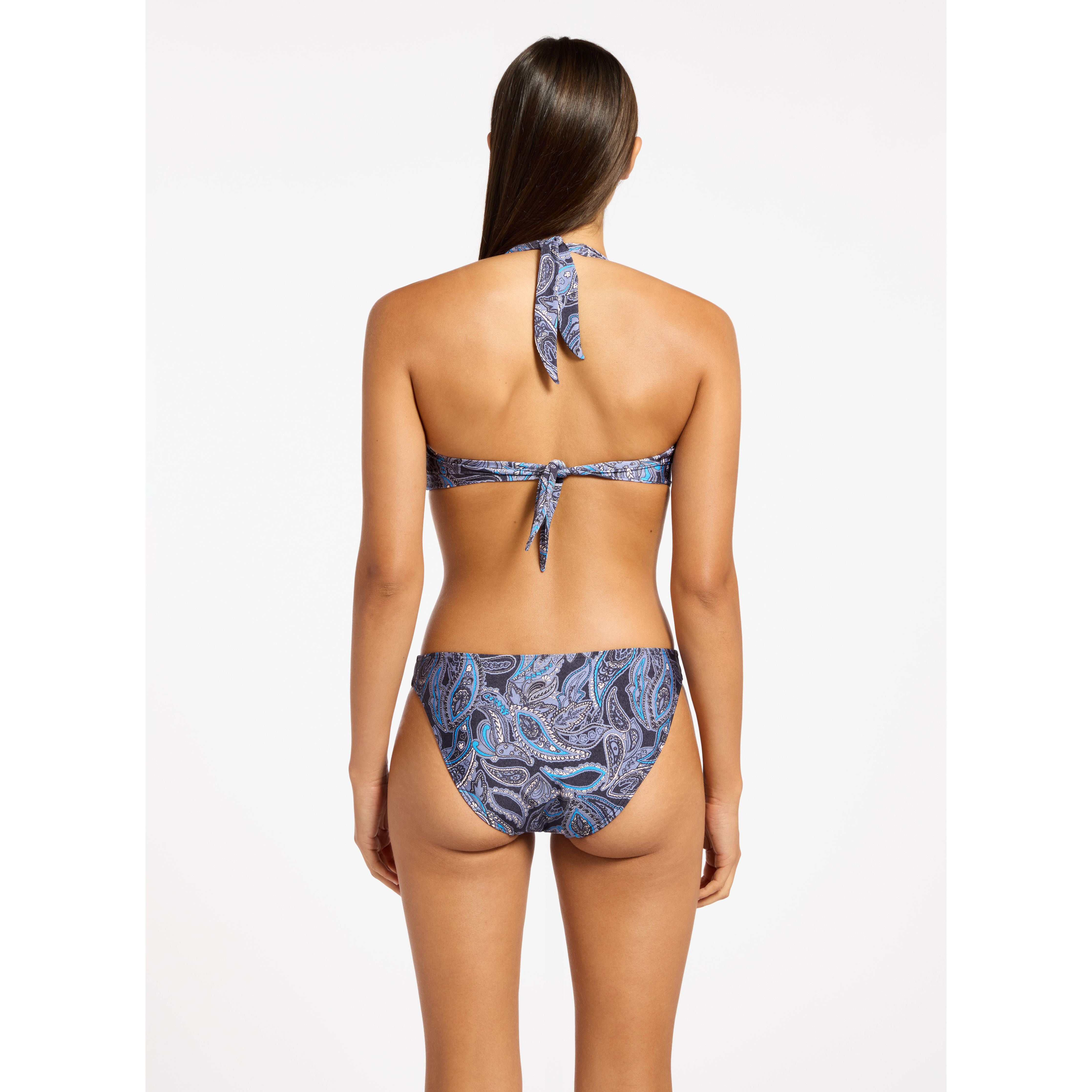 OASIS PAISLEY TWIST FRONT TOP - INK