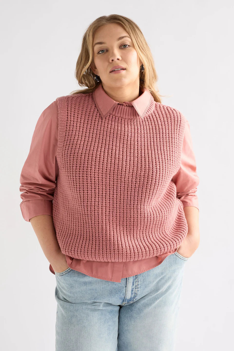 Arp Vest - Clay Pink