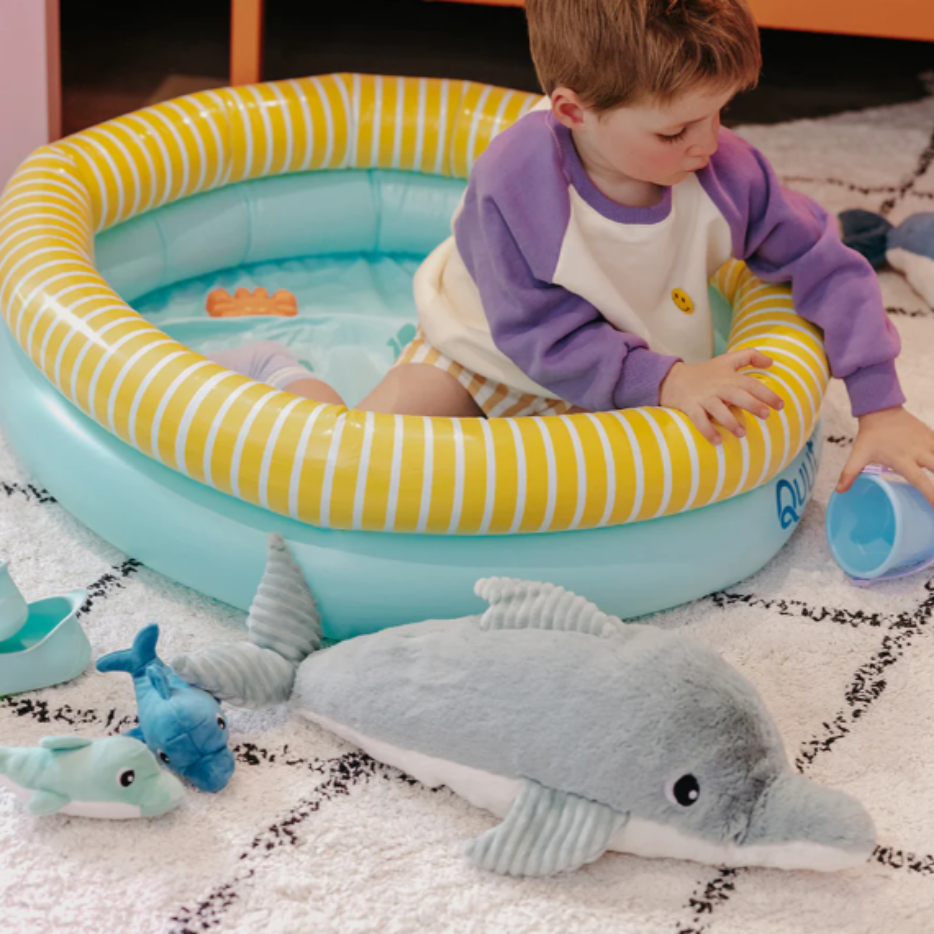 Tofou the Dolphin- Mum and Baby -Mint