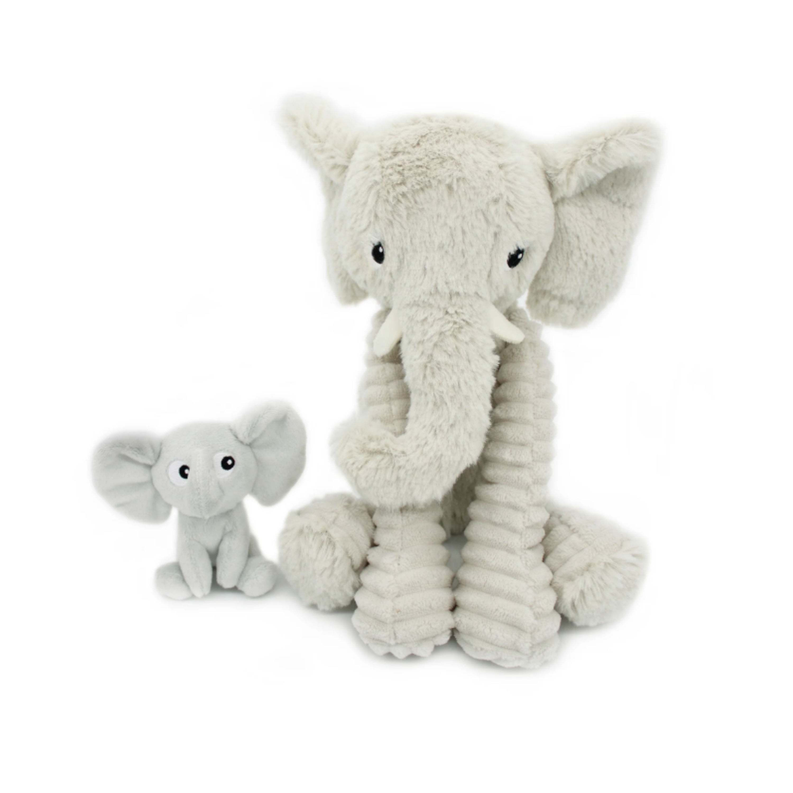 Dimoitou the Elephant - Mum and Baby - Light Grey