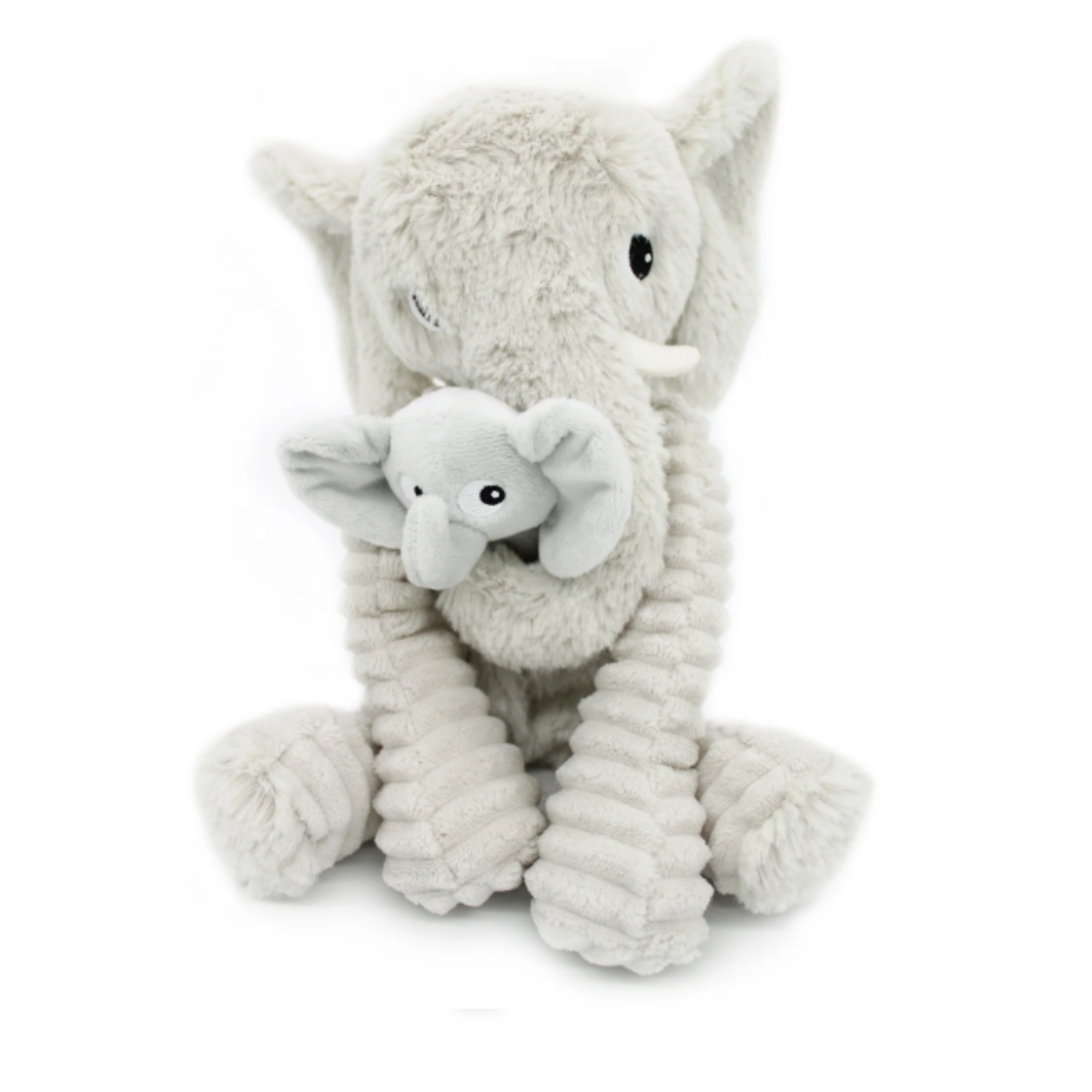 Dimoitou the Elephant - Mum and Baby - Light Grey