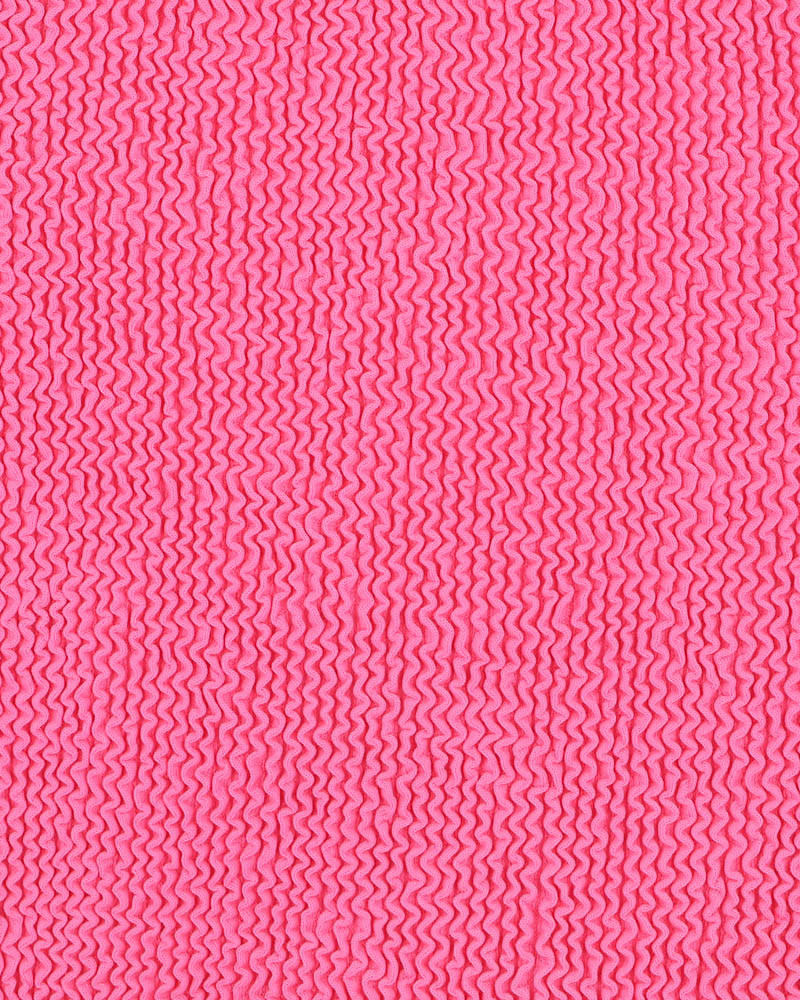 BUBBLEGUM/WHITE CRINKLE BIKINI