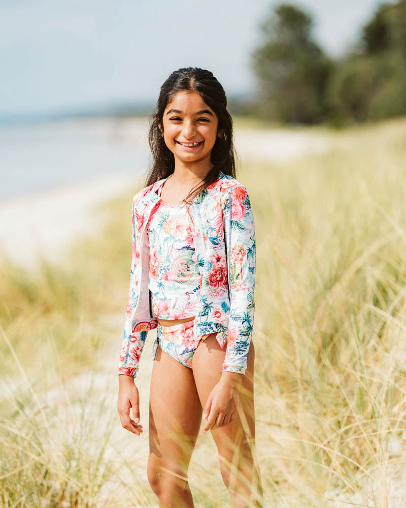 SELENA 3 PIECE TANKINI/RASH SET