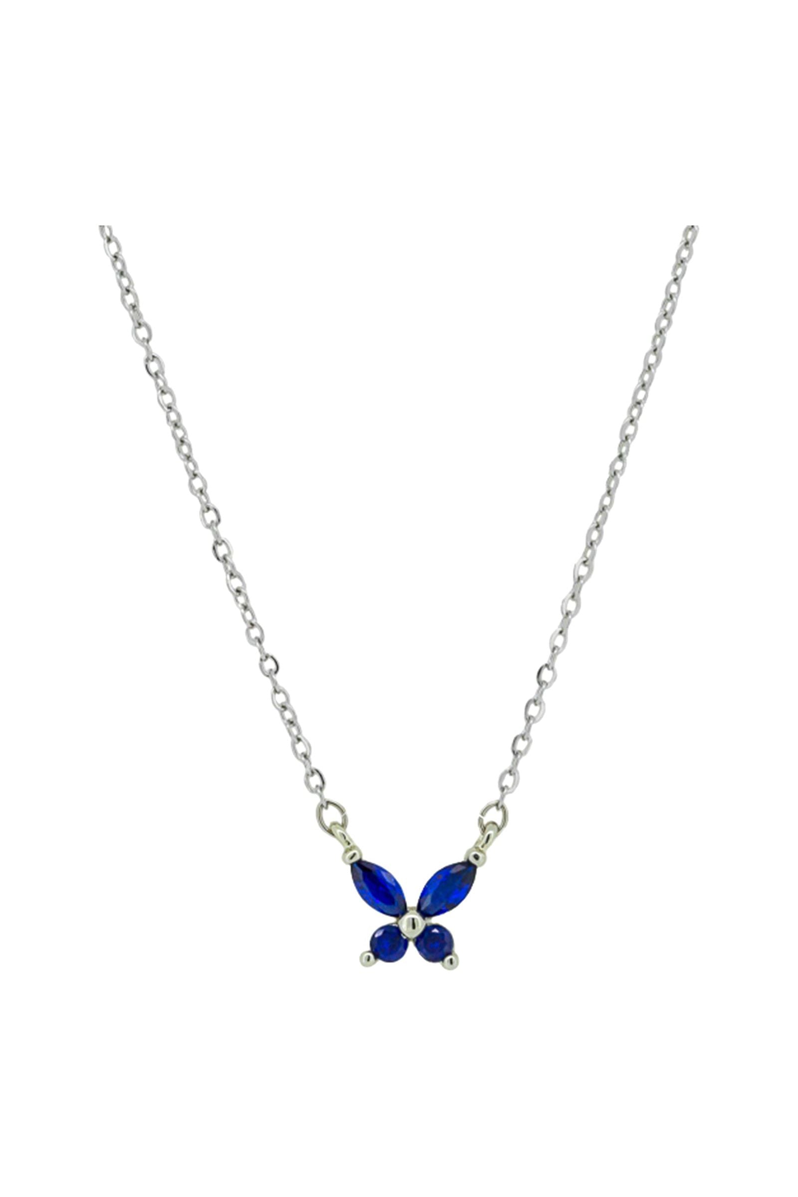 Blue Butterfly Necklace