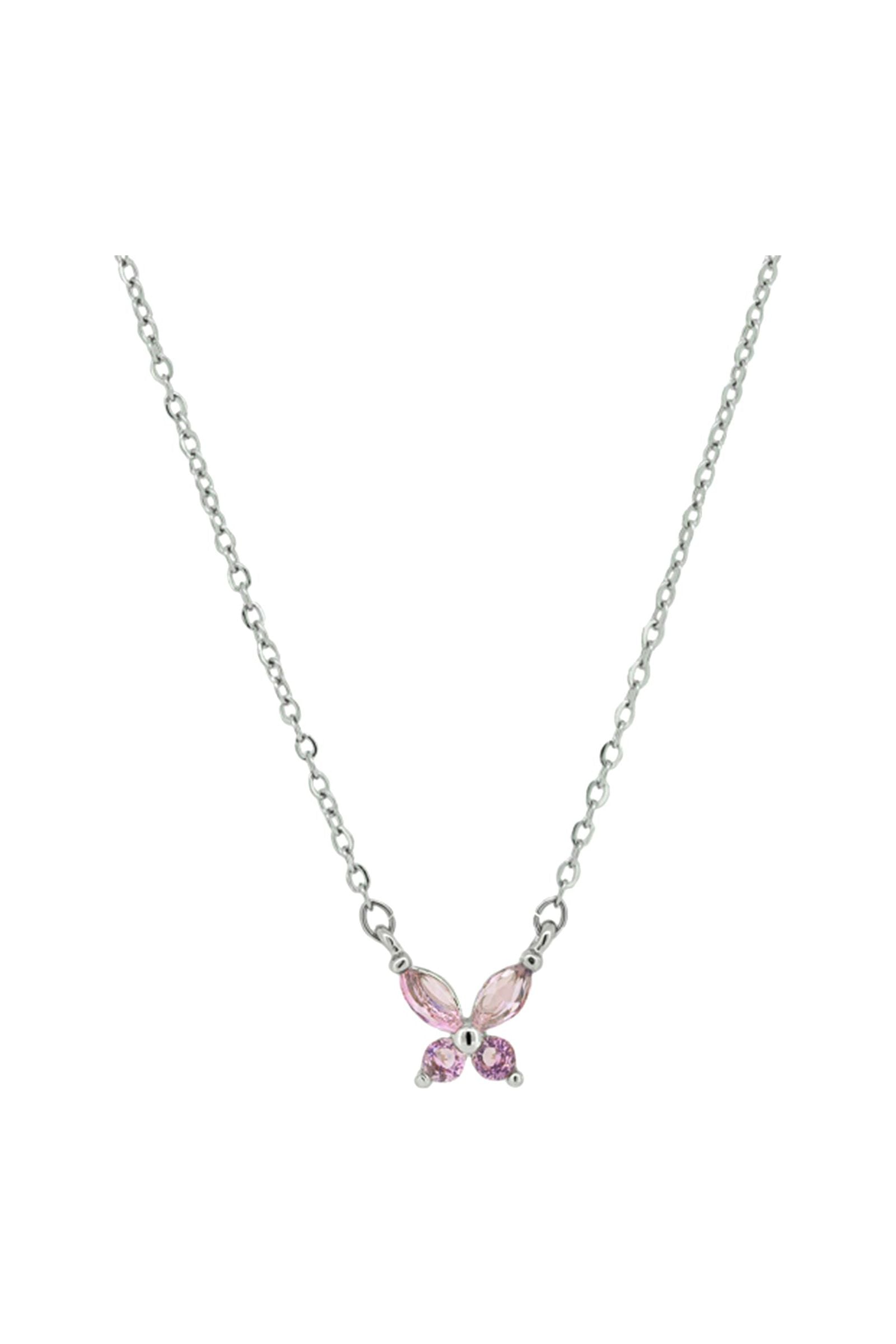 Pink Butterfly Necklace