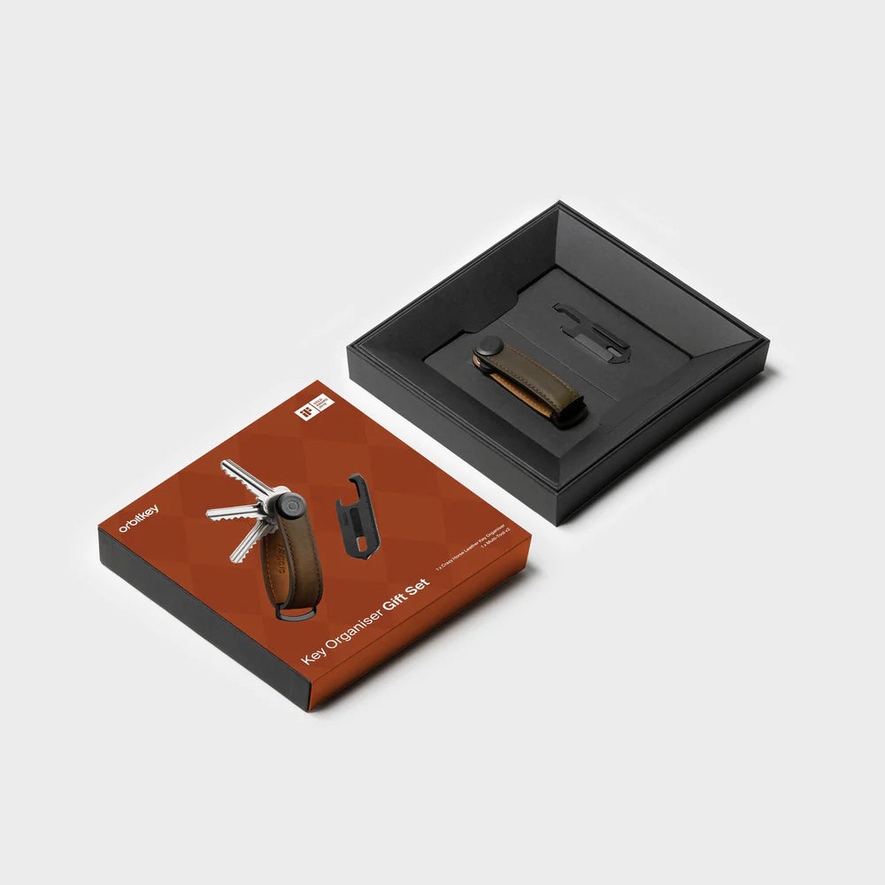 Orbitkey Key Organiser Gift Set - Oak Brown