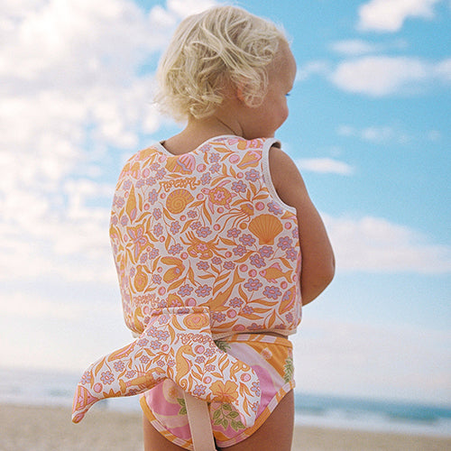Kids Swim Vest 2-3 Ocean Magic Pink 3D