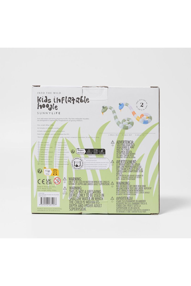 Kids Inflatable Noodle - Into the Wild Multi Set of 2