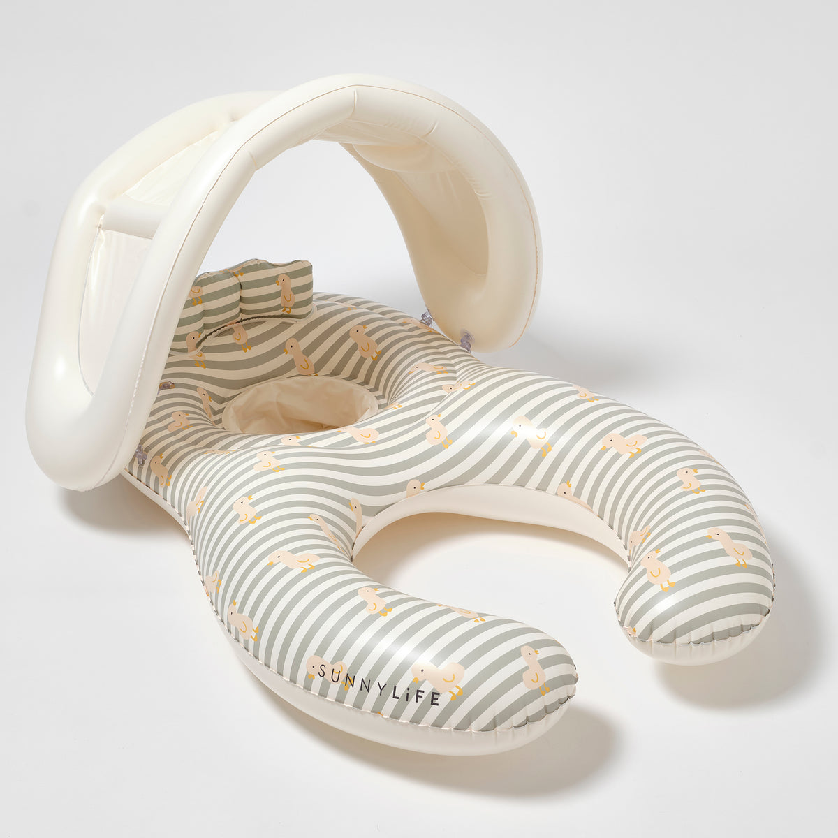 Float Together Baby Seat Duck Sage Stripe