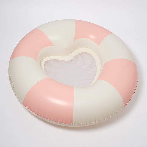 Luxe Tube Pool Ring Stole My Heart Pink Stripe