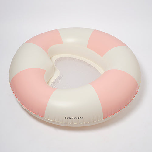Luxe Tube Pool Ring Stole My Heart Pink Stripe
