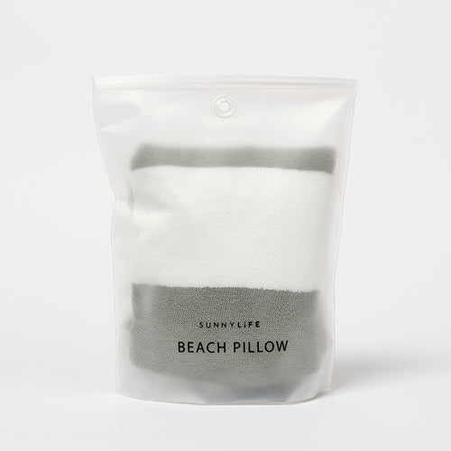 Inflatable Beach Pillow The Vacay Olive Stripe