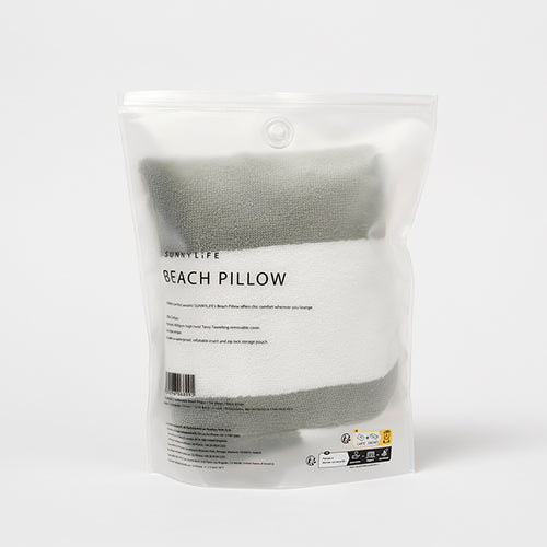Inflatable Beach Pillow The Vacay Olive Stripe