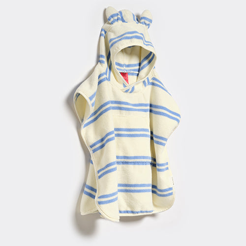 Kids Character Hooded Towel Sammy the Seagull Blue Stripe