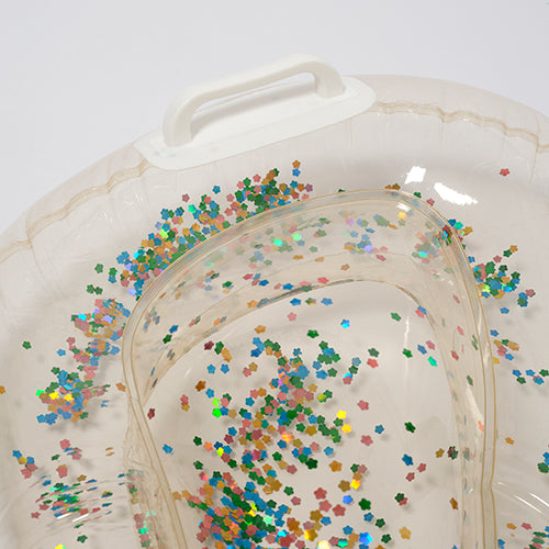 Kids Lie-On Float Cotton Candy Glitter