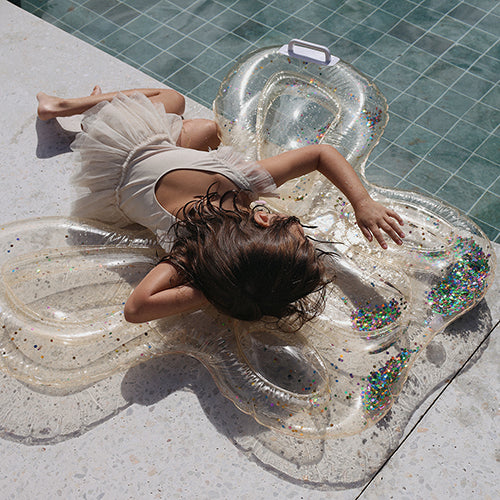 Kids Lie-On Float Cotton Candy Glitter