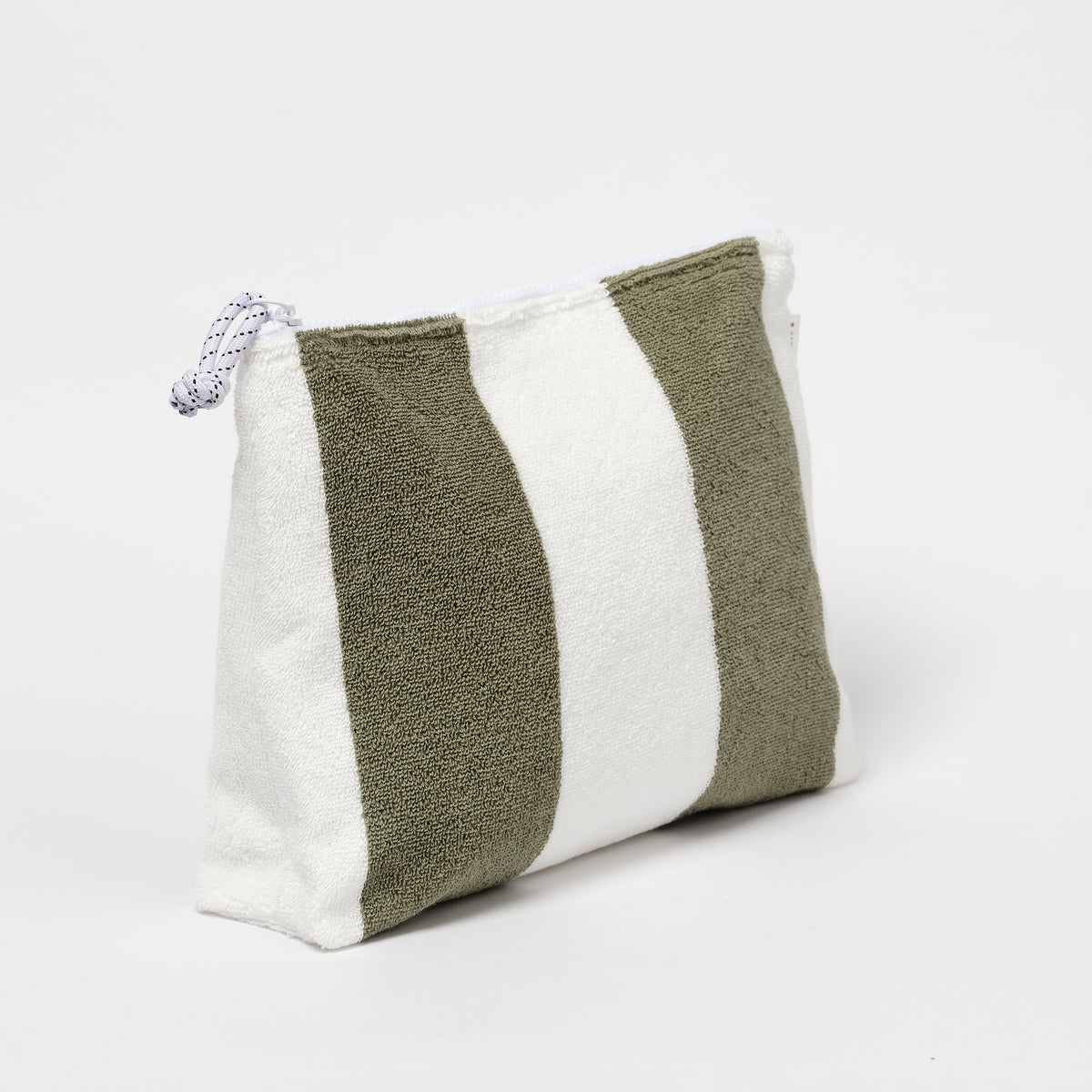 Terry Beach Pouch The Vacay Olive Stripe