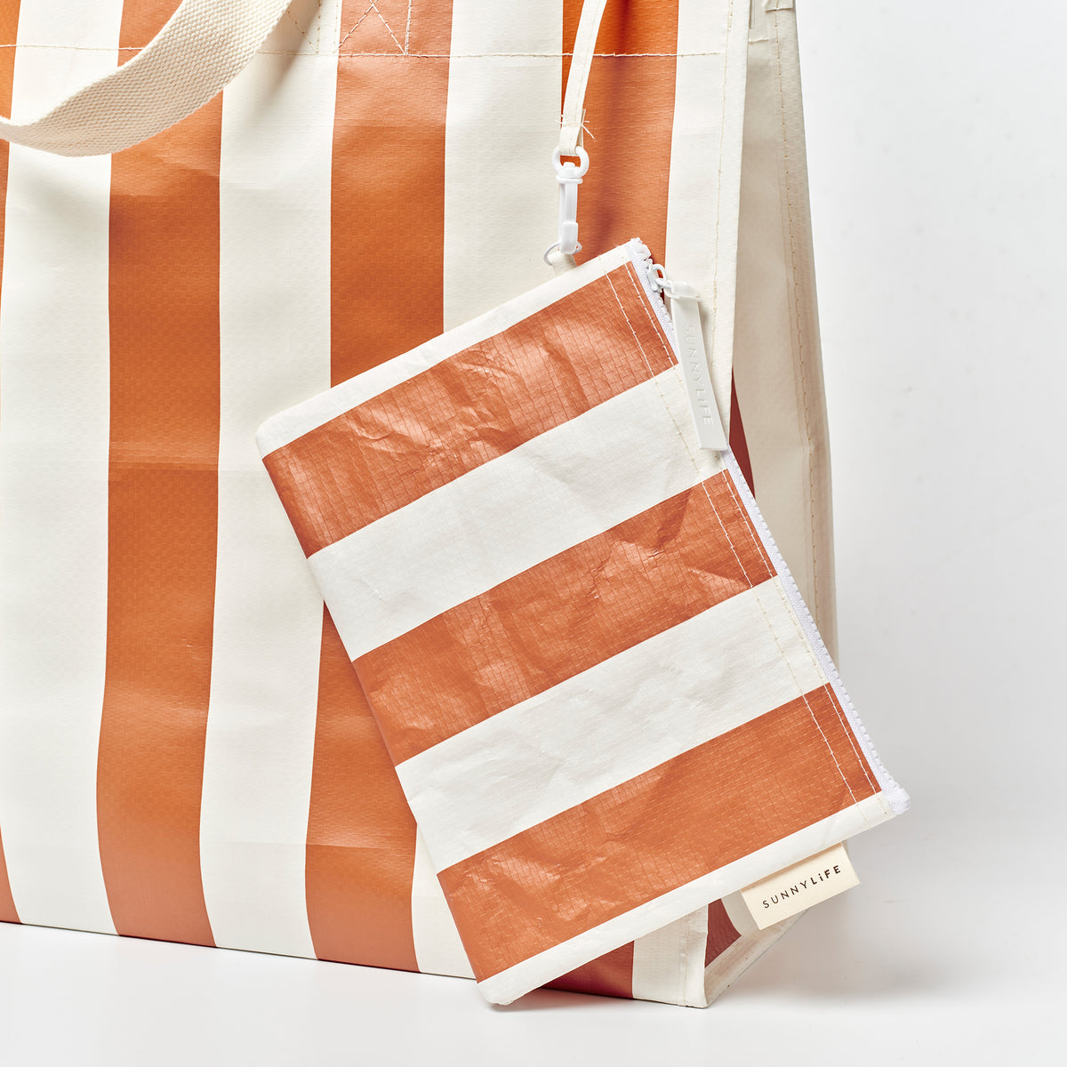 Carryall Beach Bag Tierra Clay Bold Stripe