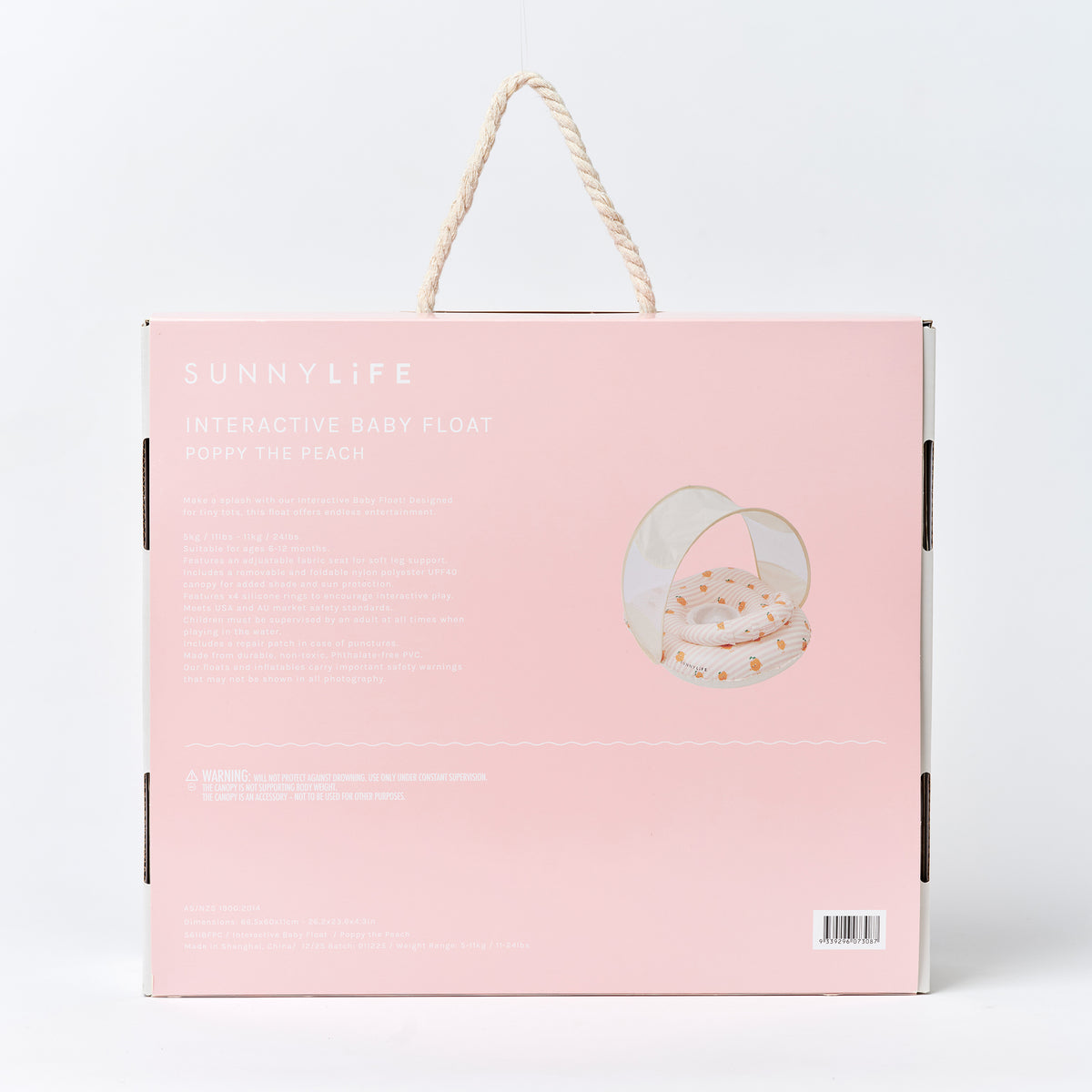 Interactive Baby Float Poppy the Peach Pink Stripe