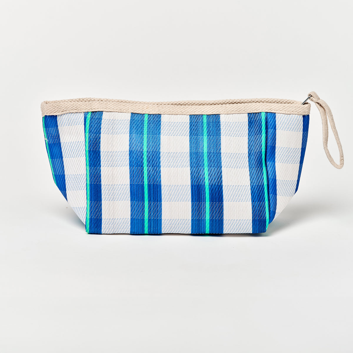 Recycled Nylon Beach Pouch La Mer Blue Neon
