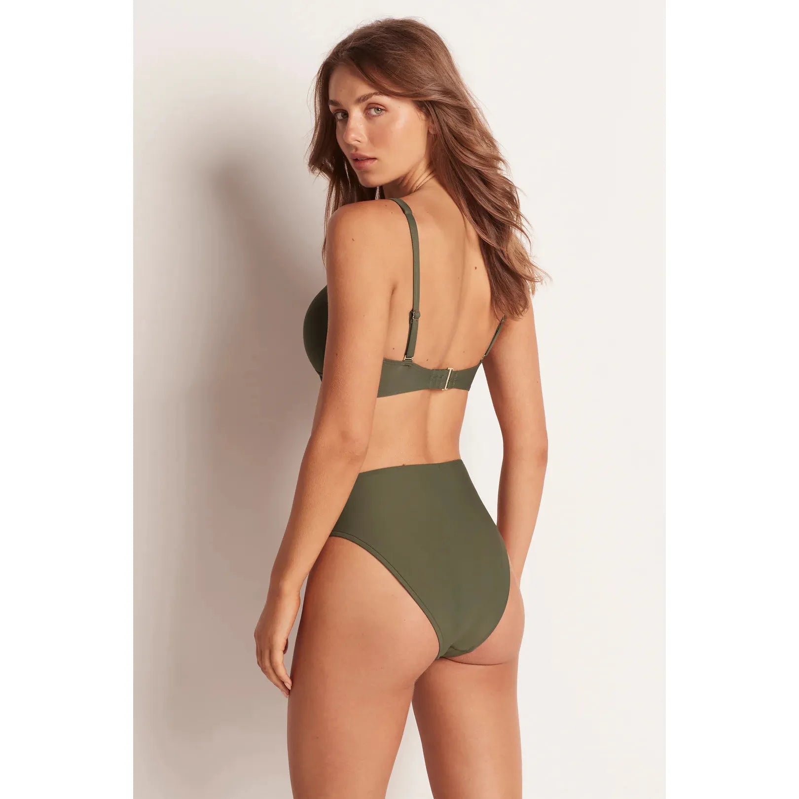 ML Seperates Multi Fit Twist Crop - Khaki