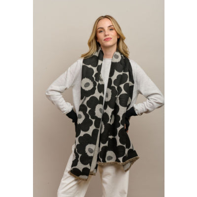 Tall Poppy Scarf - Black