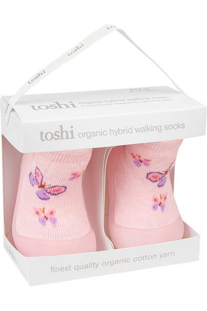 Organic Hybrid Walking Socks Jacquard - Butterfly Bliss