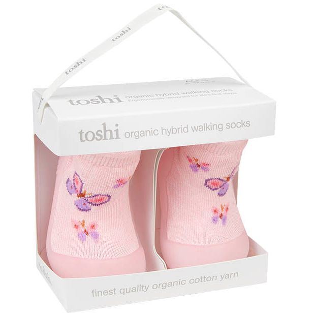 Organic Hybrid Walking Socks Jacquard - Butterfly Bliss